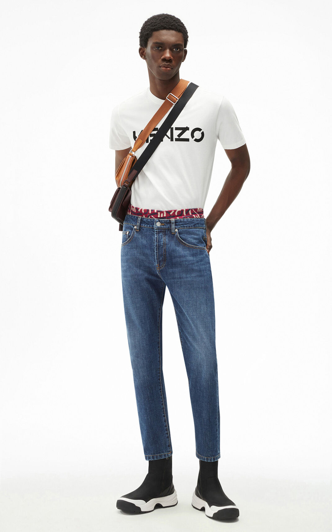 Kenzo Cropped Jeans Herre - Mørkeblå Blå DK-371696